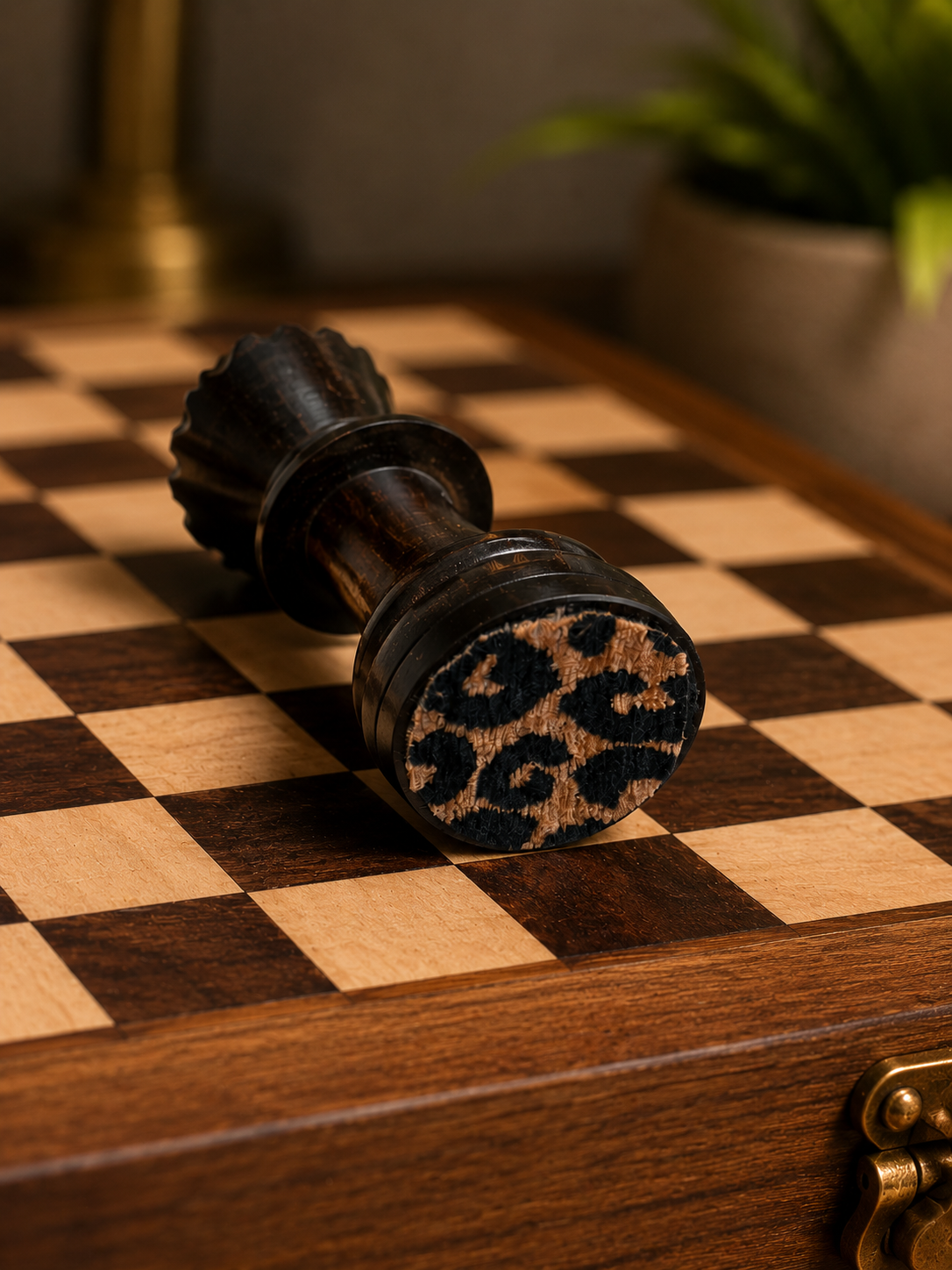 Premium Handcrafted African Wooden Chess Set – Solid Board