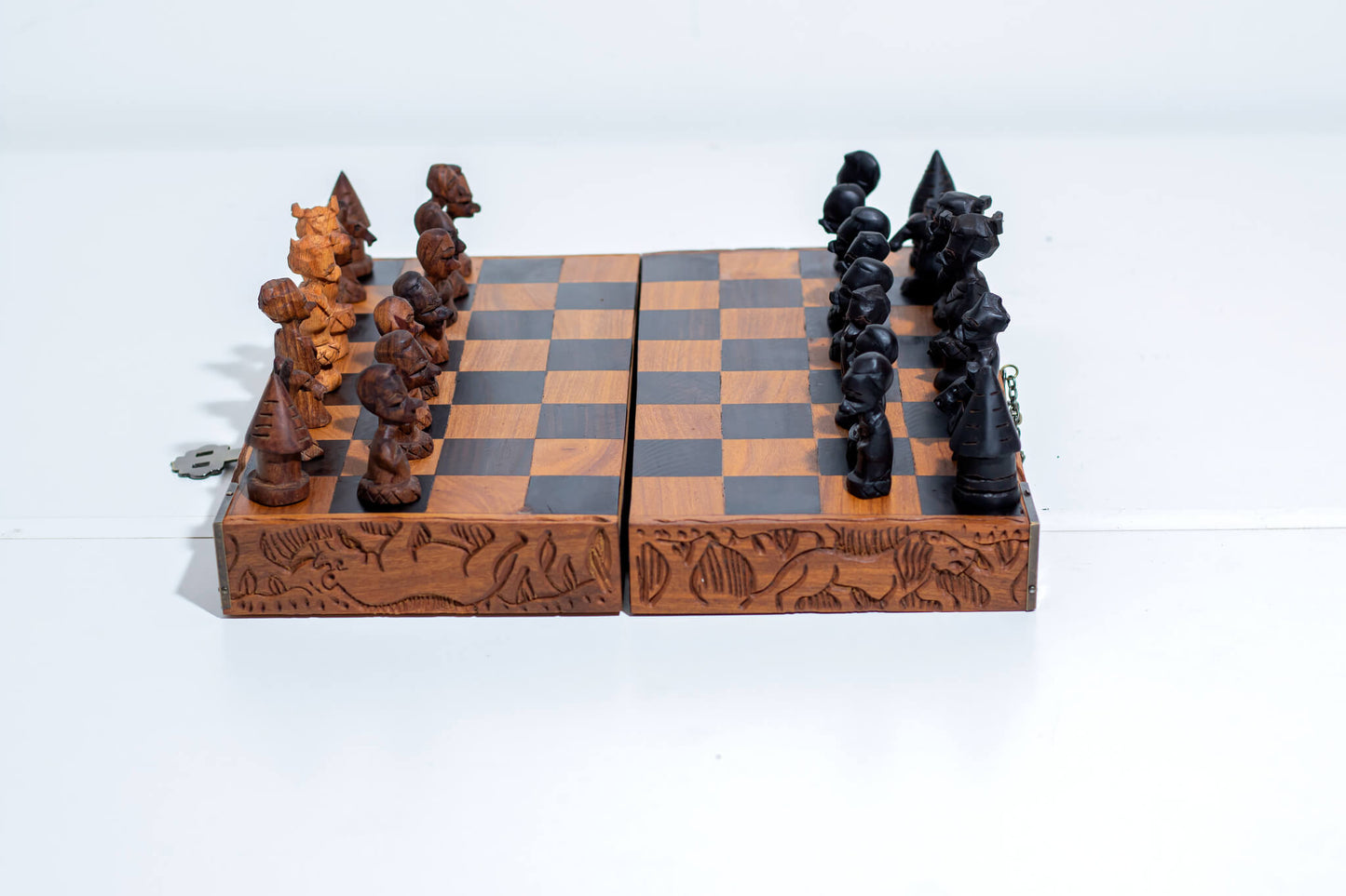 Handcrafted African Wooden Chess Set (Medium)